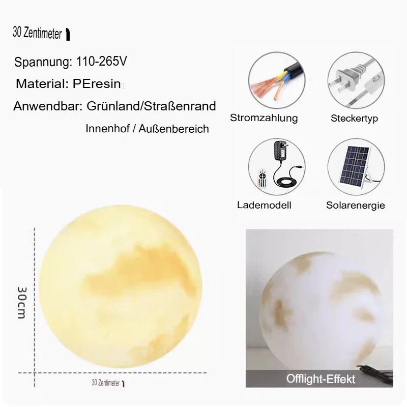 Solar Gartenleuchte im Mondlicht-Design-Aster Selection