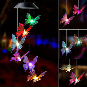 Festliche Schmetterlings Solarlichter für Garten & Terrasse in der Weihnachtszeit