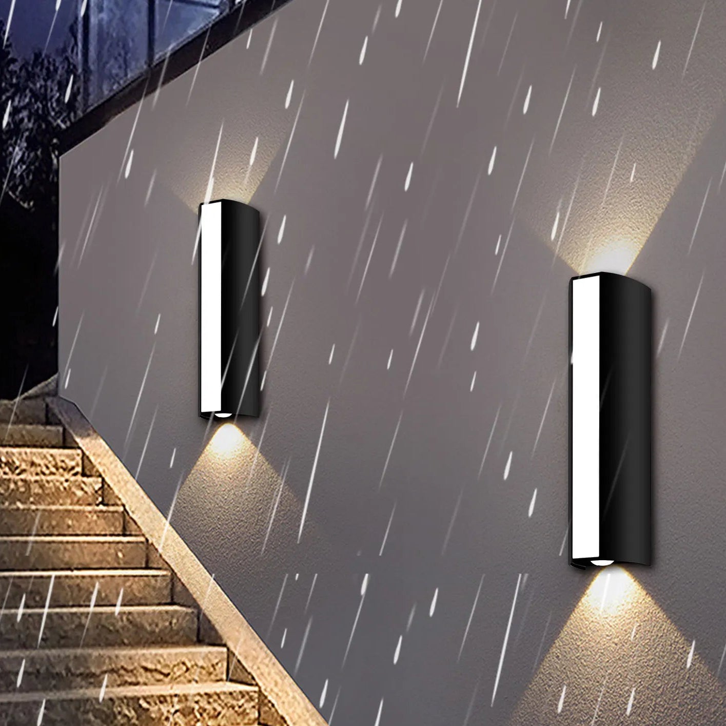 Schmale LED-Wandleuchte für den Außenbereich