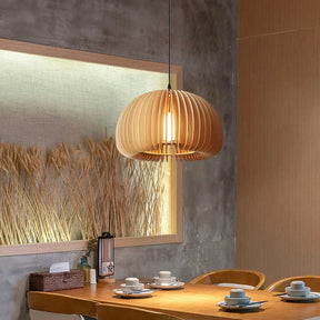Holz LED Pendelleuchte