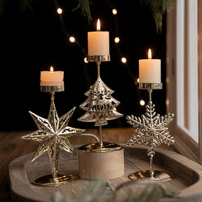 Elegante kaarsenhouder voor kerstboom en ster