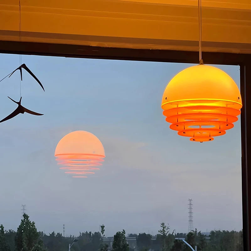 Orange Glas Pendelleuchte
