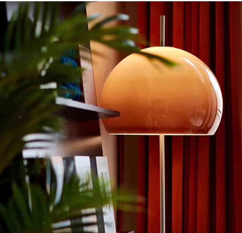 Retro-Pilz-Glas-Stehlampe