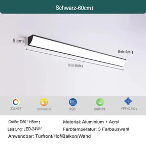Moderne LED Außenwandleuchte
