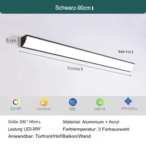 Moderne LED Außenwandleuchte