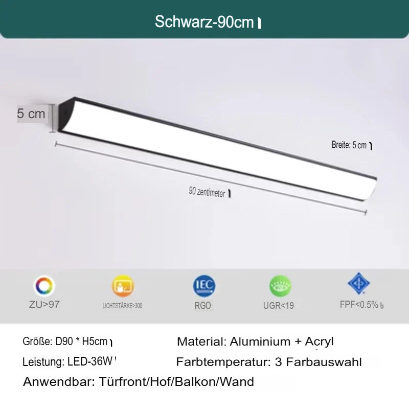 Moderne LED Außenwandleuchte