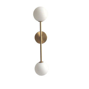 Round frosted glass LED wall light