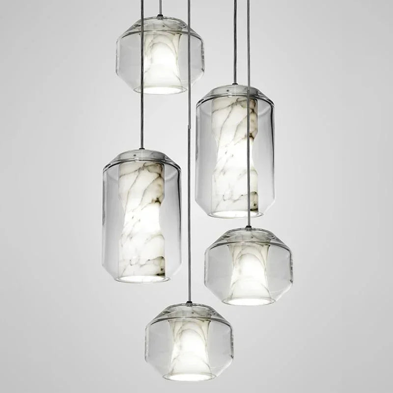 Luxuriöse LED Glas-Hängeleuchte