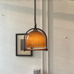Holz Glas Hängeleuchte