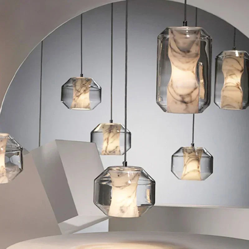 Luxuriöse LED Glas-Hängeleuchte