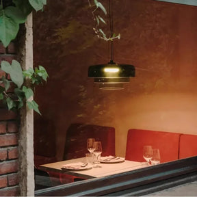 Farbglas LED Pendelleuchte