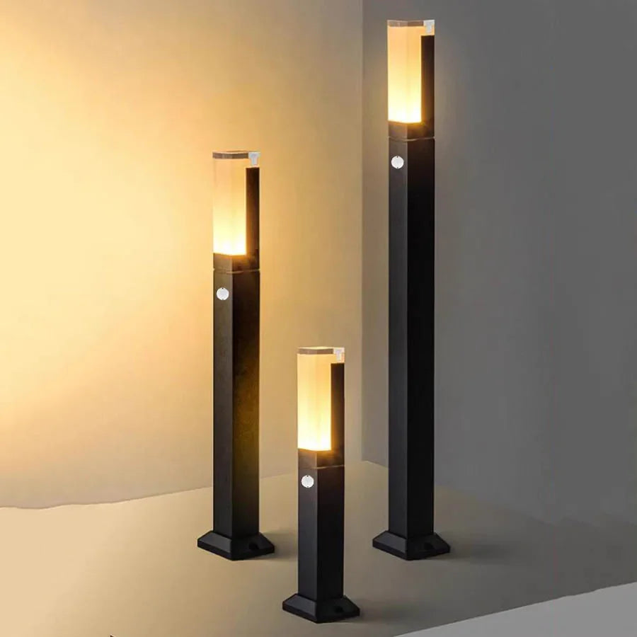 LED-Pollerleuchte mit Bewegungsmelder
