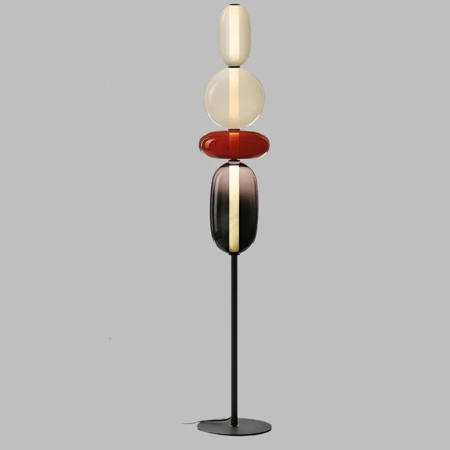 Design vloerlamp met kleurdetails