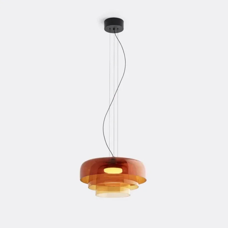 Farbglas LED Pendelleuchte