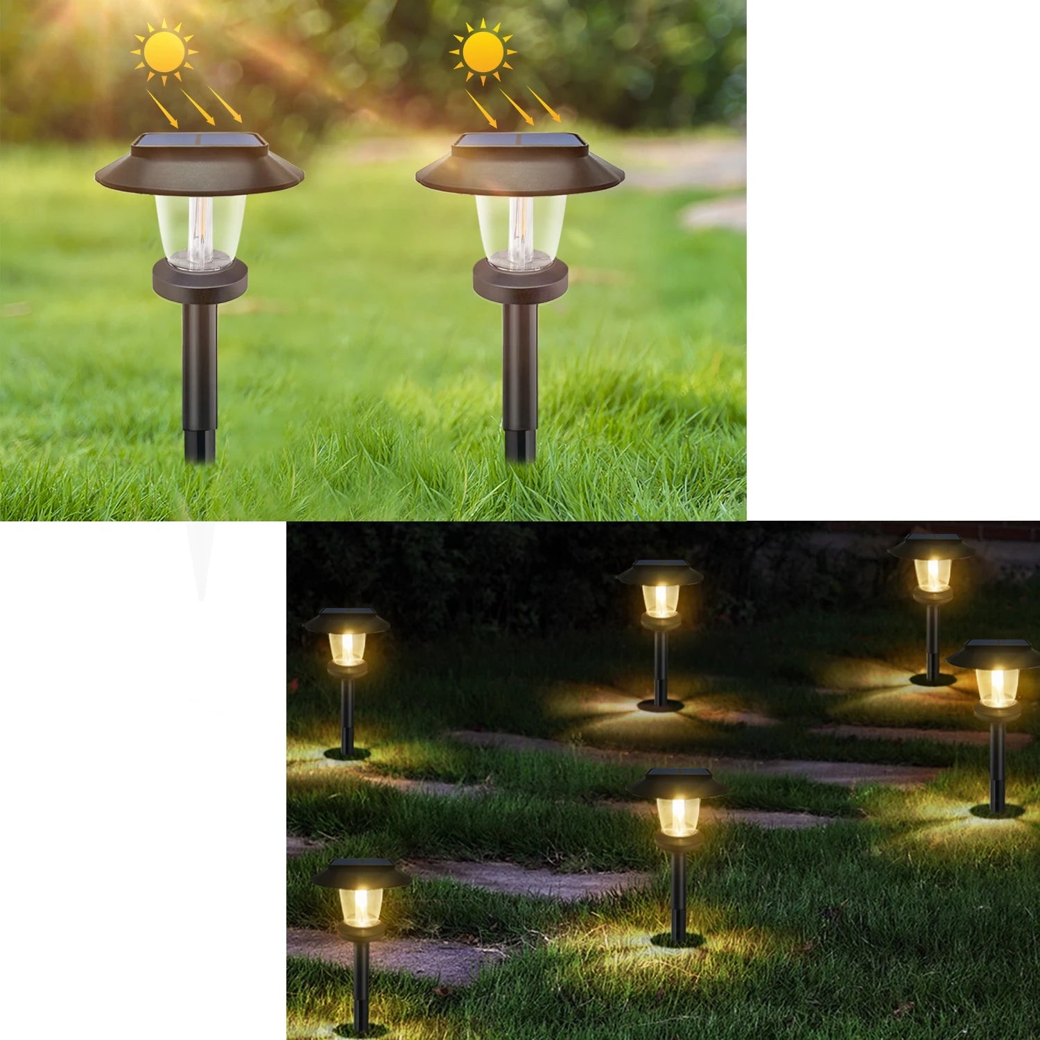Dekorative Solar-Gartenleuchte