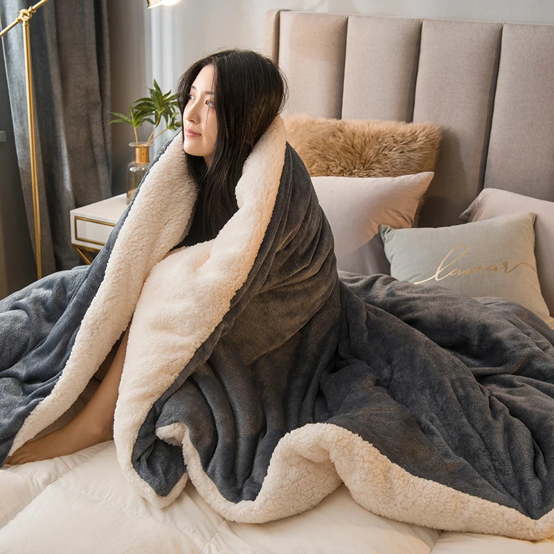 Doppelseitiger Thermofleece-Deckenbezug