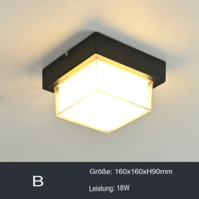 Moderne Deckenleuchte für Außenbereiche
