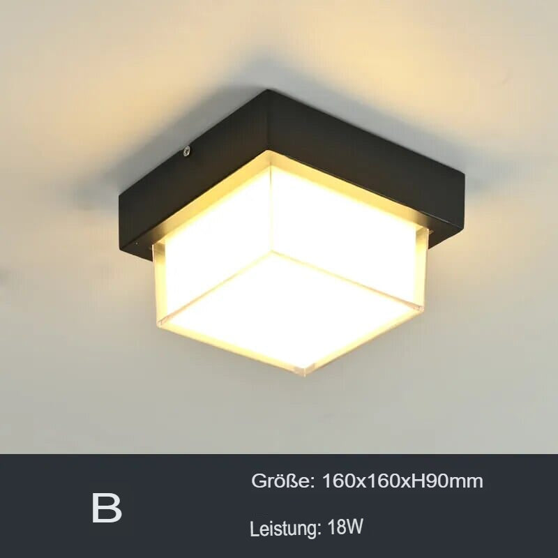 Moderne Deckenleuchte für Außenbereiche