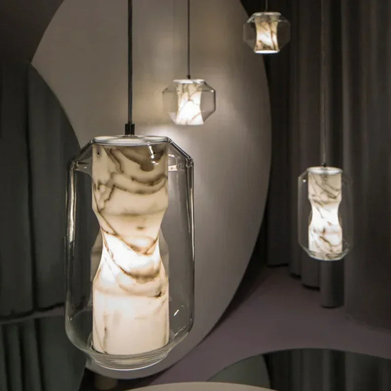 Luxuriöse LED Glas-Hängeleuchte
