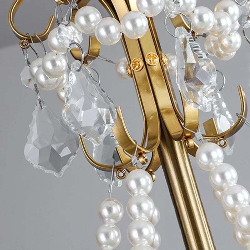 Muschelglas LED Kronleuchter