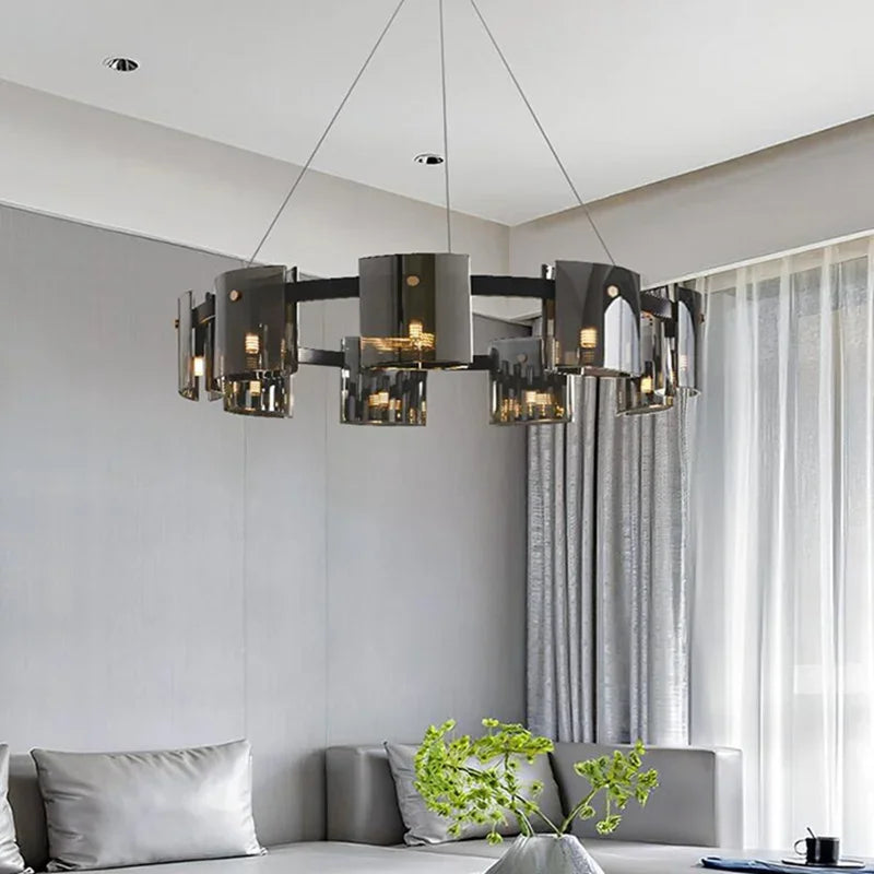 Designer Rauchglas Pendelleuchte