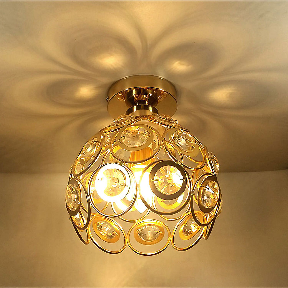 Gouden luxe halplafondlamp