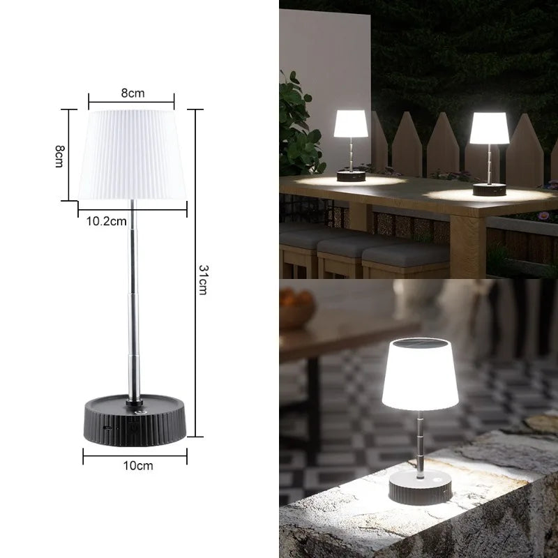 Tragbare Solar-Tischlampe mit einstellbarer Helligkeit