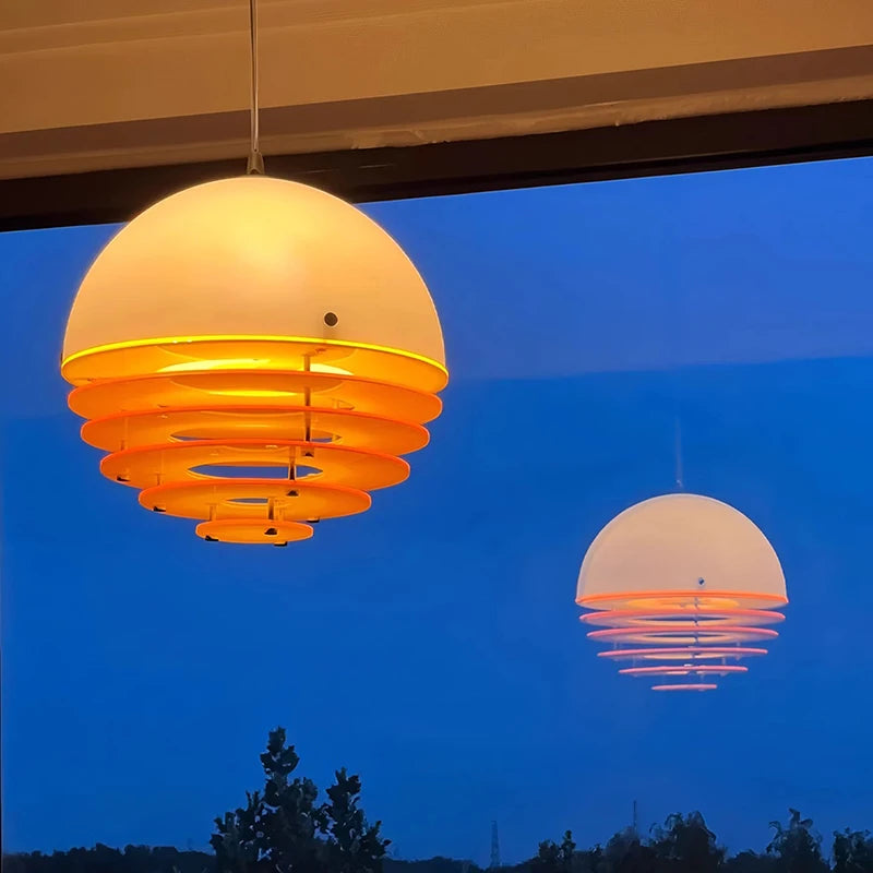 Orange Glas Pendelleuchte