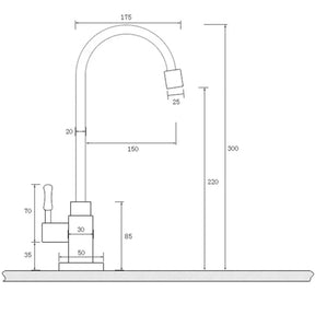 Hochwertige Messing-Küchenarmatur mit klassischem Schwanenhals-Design