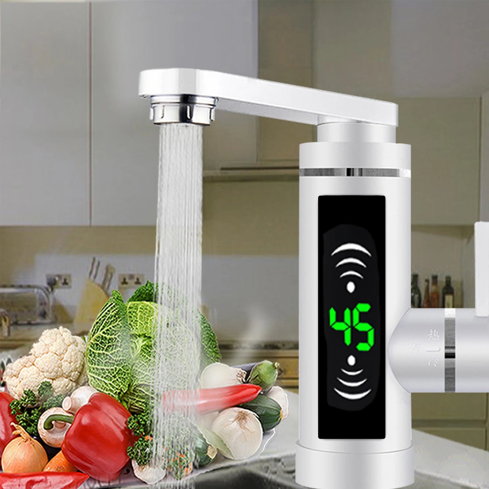 Digitaler Küchenwasserhahn mit Sofortheizung