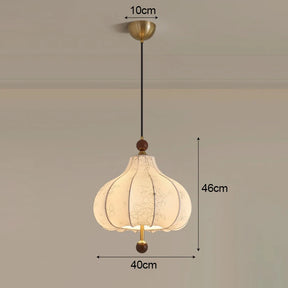 Französisch Vintage Stoff Pendelleuchte