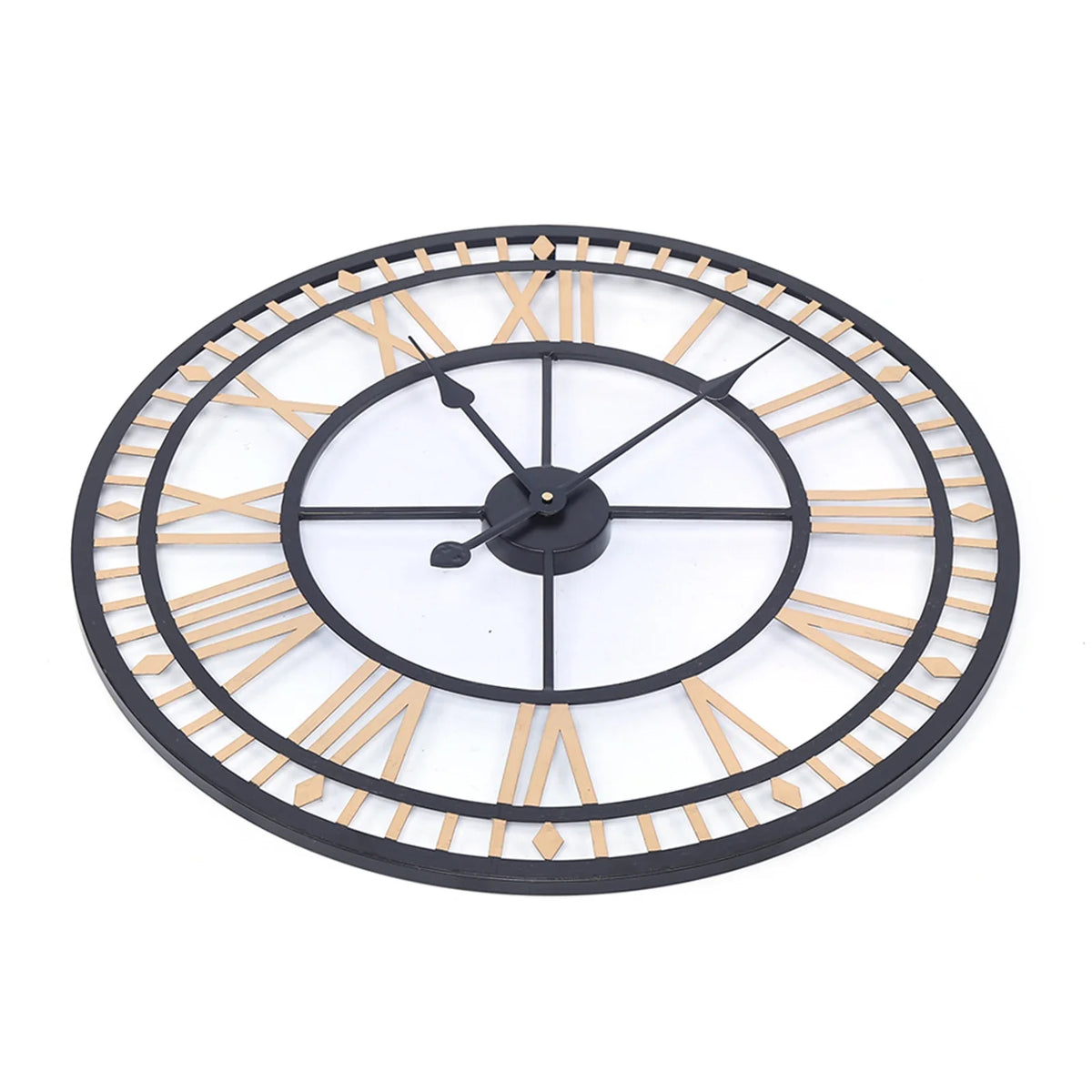 Moderne Wanduhr aus Goldmetall
