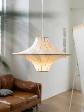 Elegante Seiden Hängeleuchte