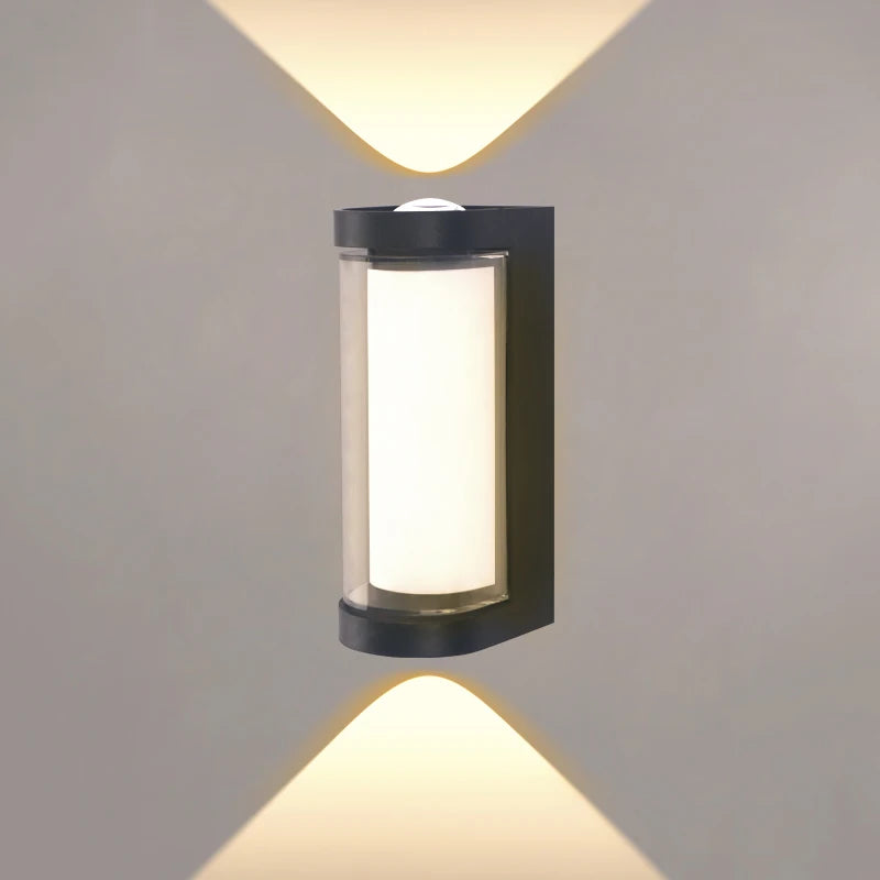 Minimalistische LED-Wandleuchte nach oben und unten gerichtet