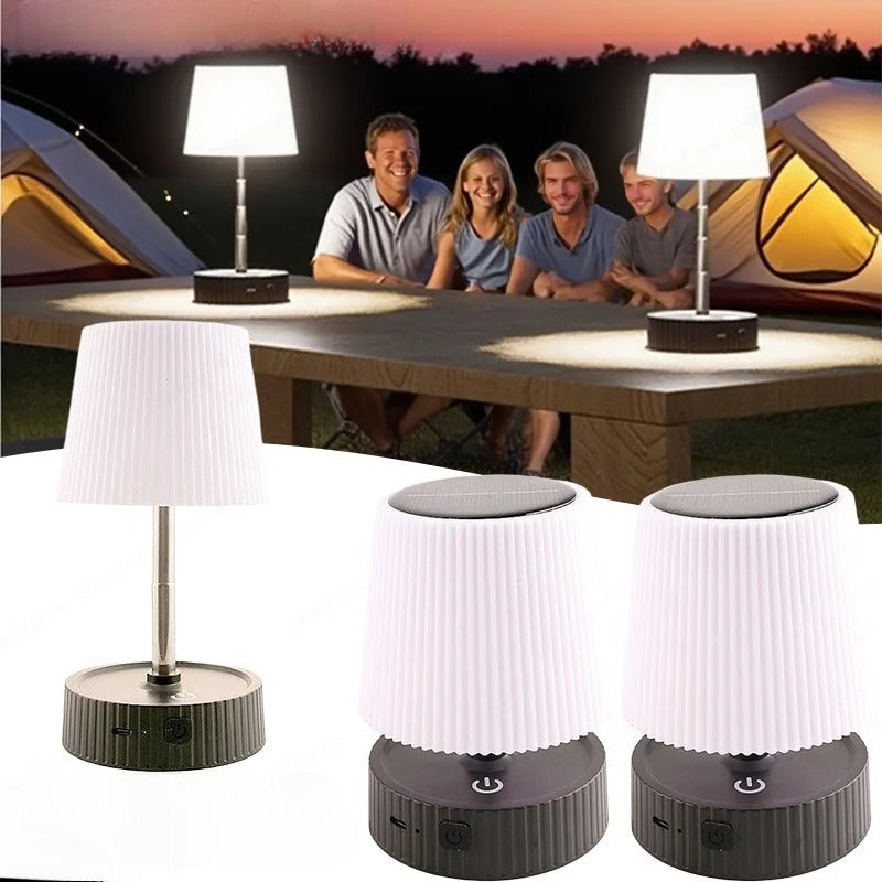 Tragbare Solar-Tischlampe mit einstellbarer Helligkeit
