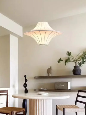 Elegante Seiden Hängeleuchte