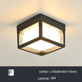 Moderne Deckenleuchte für Außenbereiche