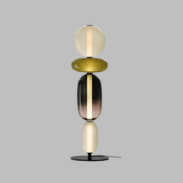 Design vloerlamp met kleurdetails