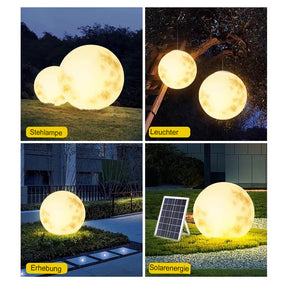 Solar garden light in moonlight design