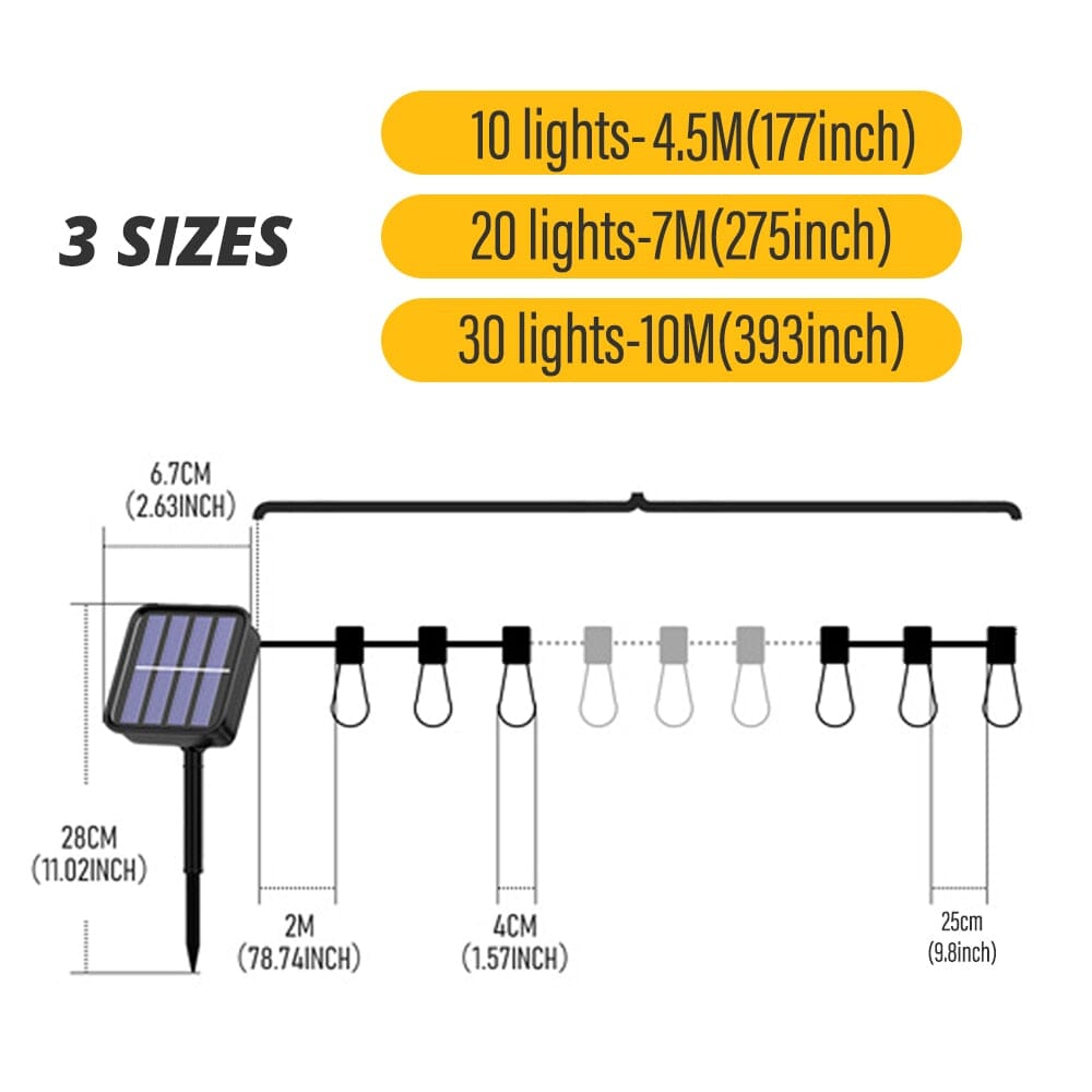 LED Solar-Lichterkette – Stimmungsvolle Außenbeleuchtung