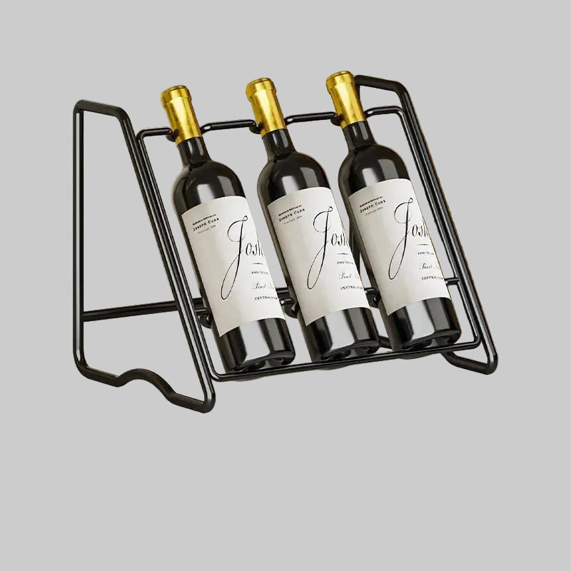 Freistehendes Weinregal aus Eisen für die Arbeitsplatte