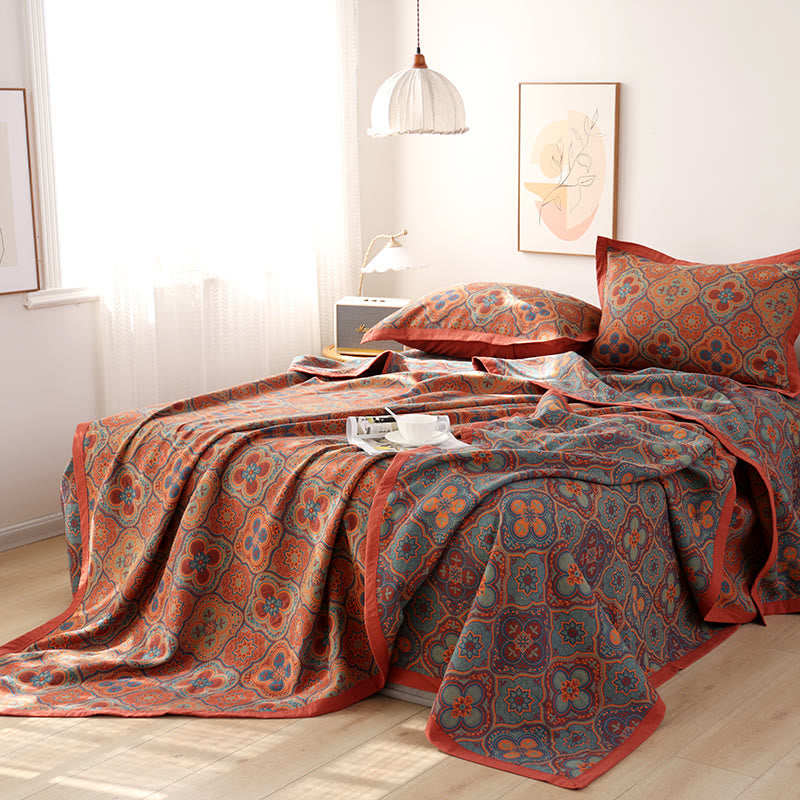 Mandala Steppdecke Baumwolle wendbar modernes Schlafzimmer Design