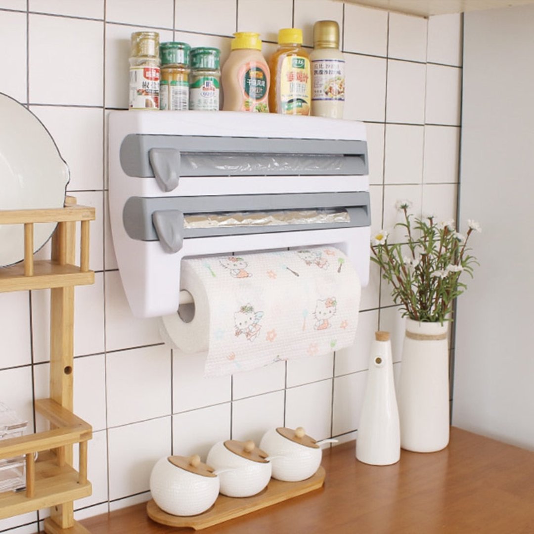 Kitchen organizer with everything in it – perfect for spices, utensils &amp; more