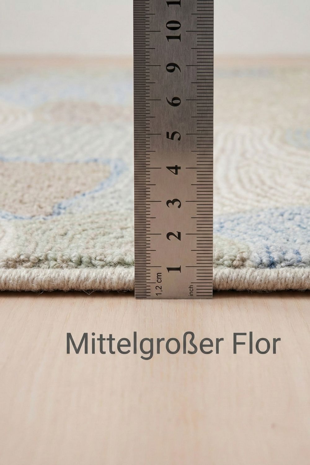 Wollteppich 160x230 200x300 in Blau Grün für Wohnzimmer Schlafzimmer