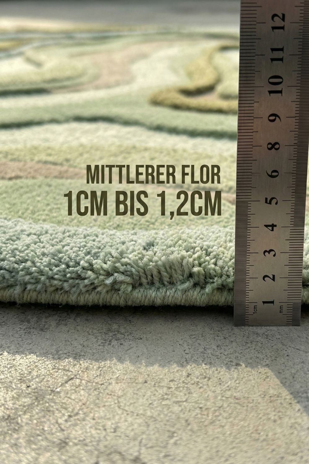 Teppich Wohnzimmer 200x300 aus reiner Neuseelandwolle mit dichter Oberfläche für modernes gemütliches Wohnambiente