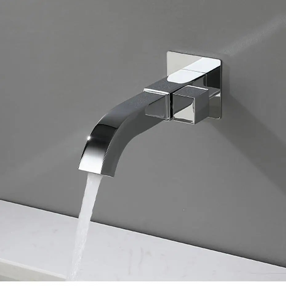 Modern brass basin faucet with versatile finish options