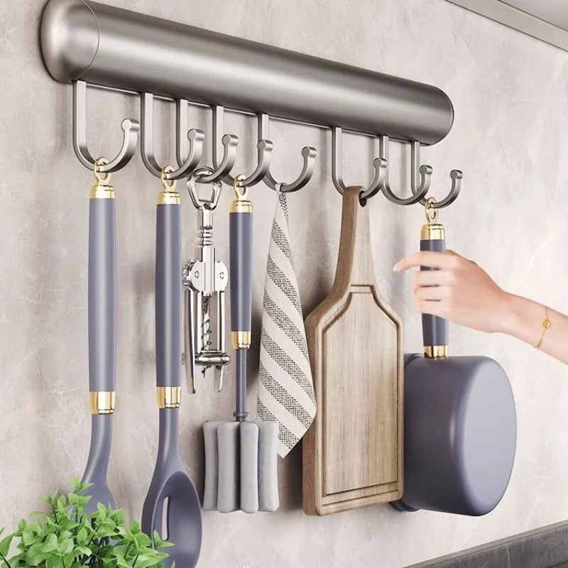 Wall shelf with hooks – stylish &amp; space-saving kitchen organization
