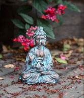 Solar Buddha garden figure 