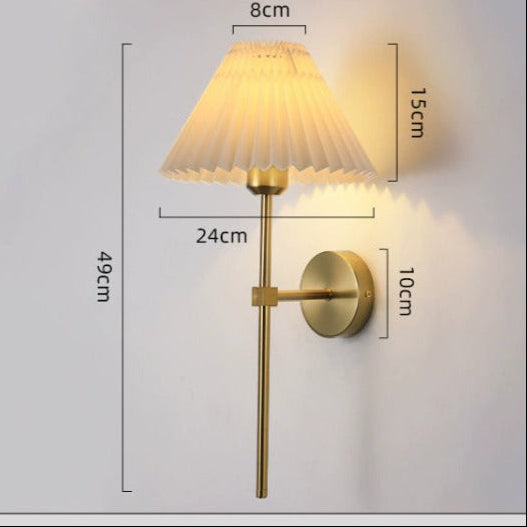 Wandleuchte Leinen Bronze