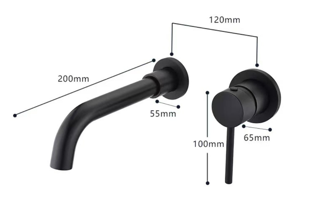 Modern nickel wall fitting 